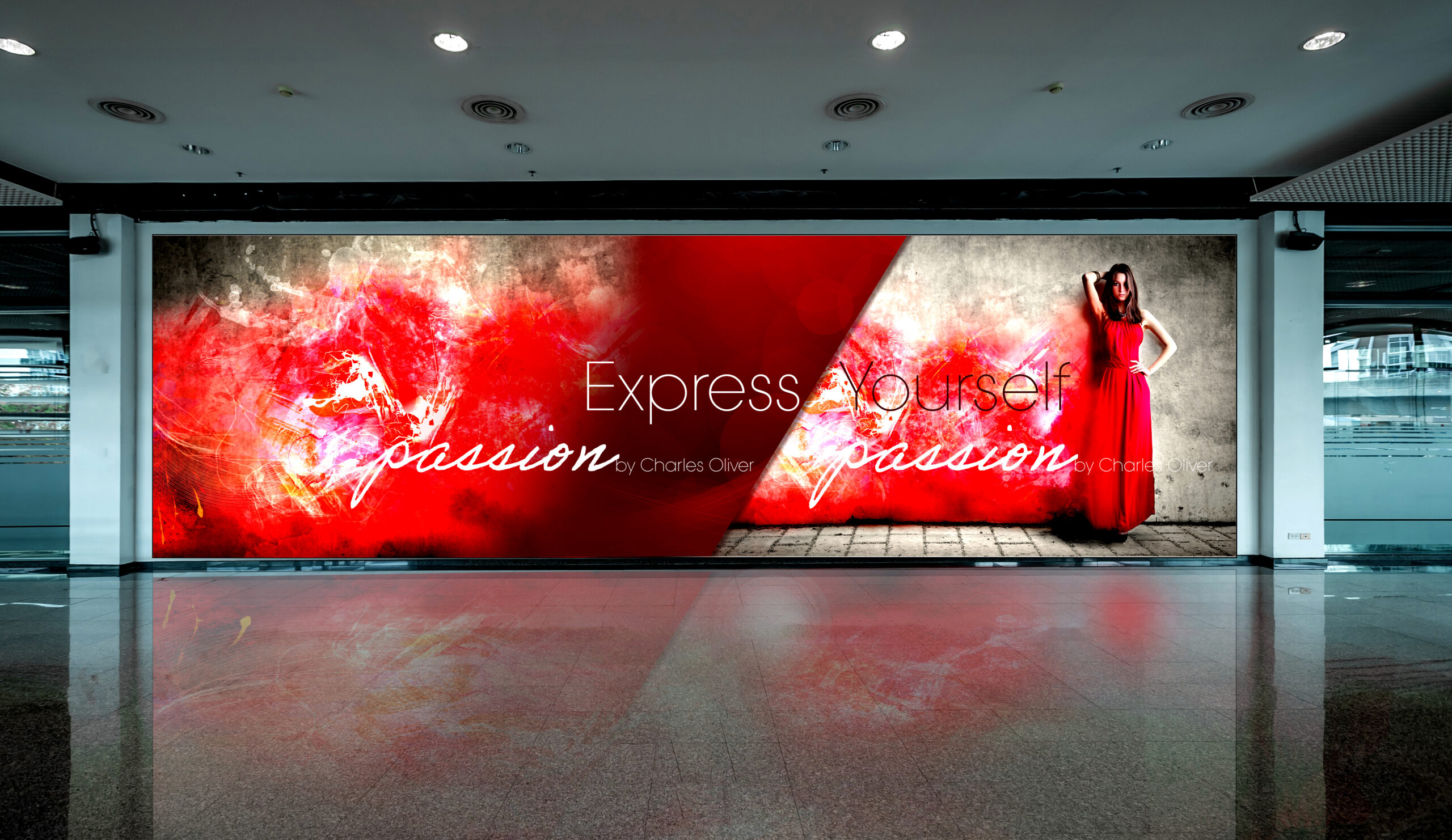 Fabric Pop Up basic unit Advertising banner media display backdr