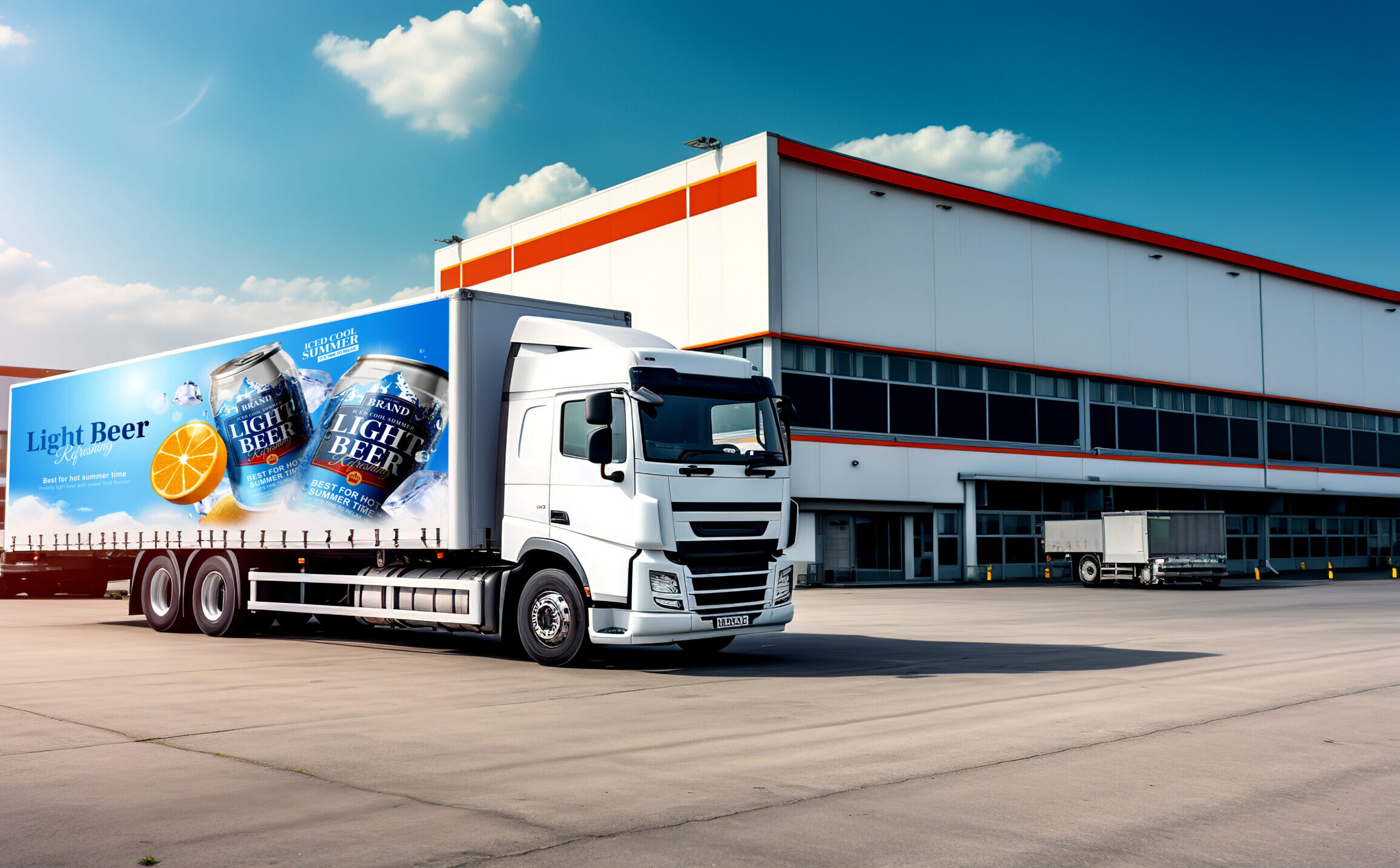 Trucks loading at a depot of a forwarding agency – Transport and